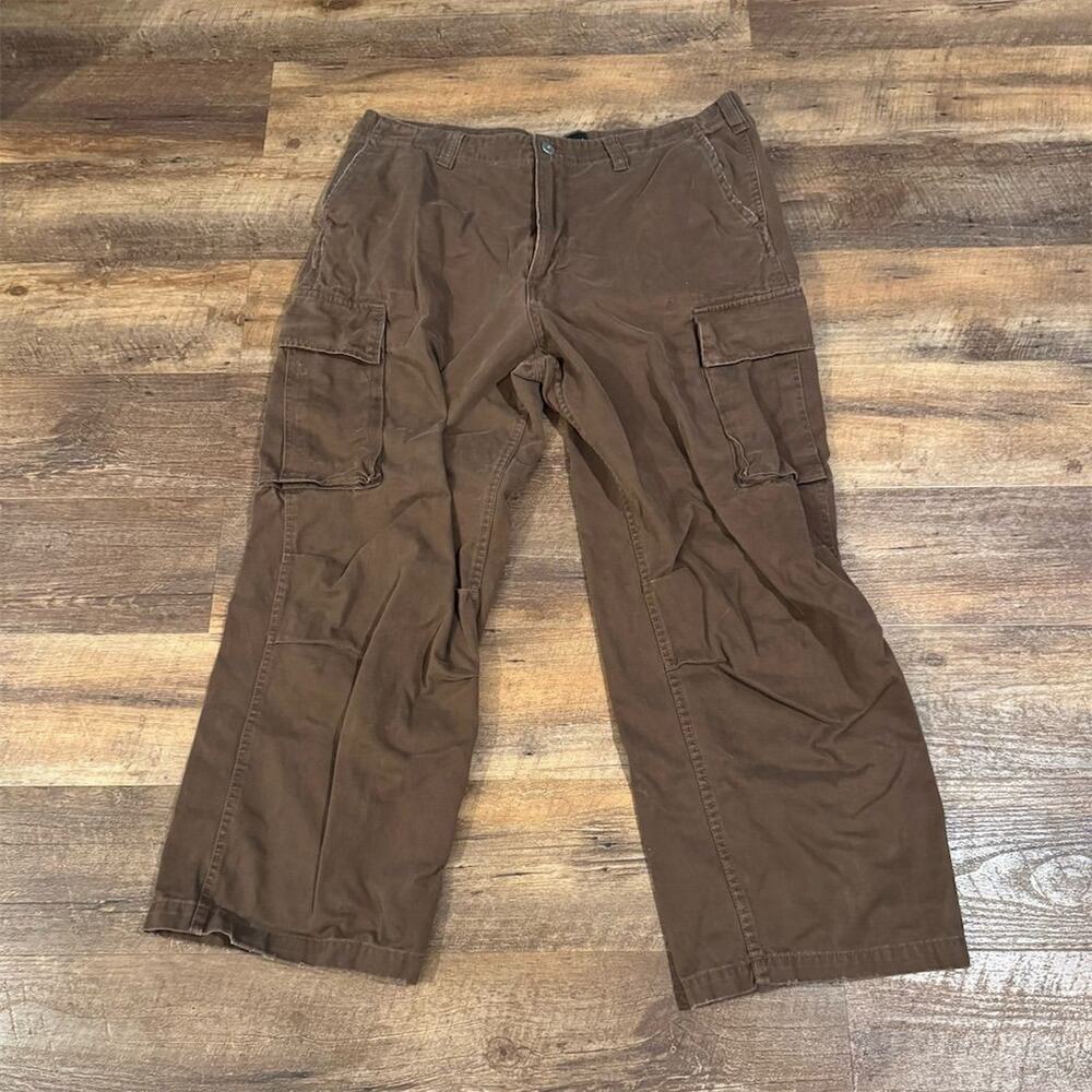 No Boundaries Y2K VTG Brown Cargo Pants Skater List Sz 38x30 True Sz 36x27 READ